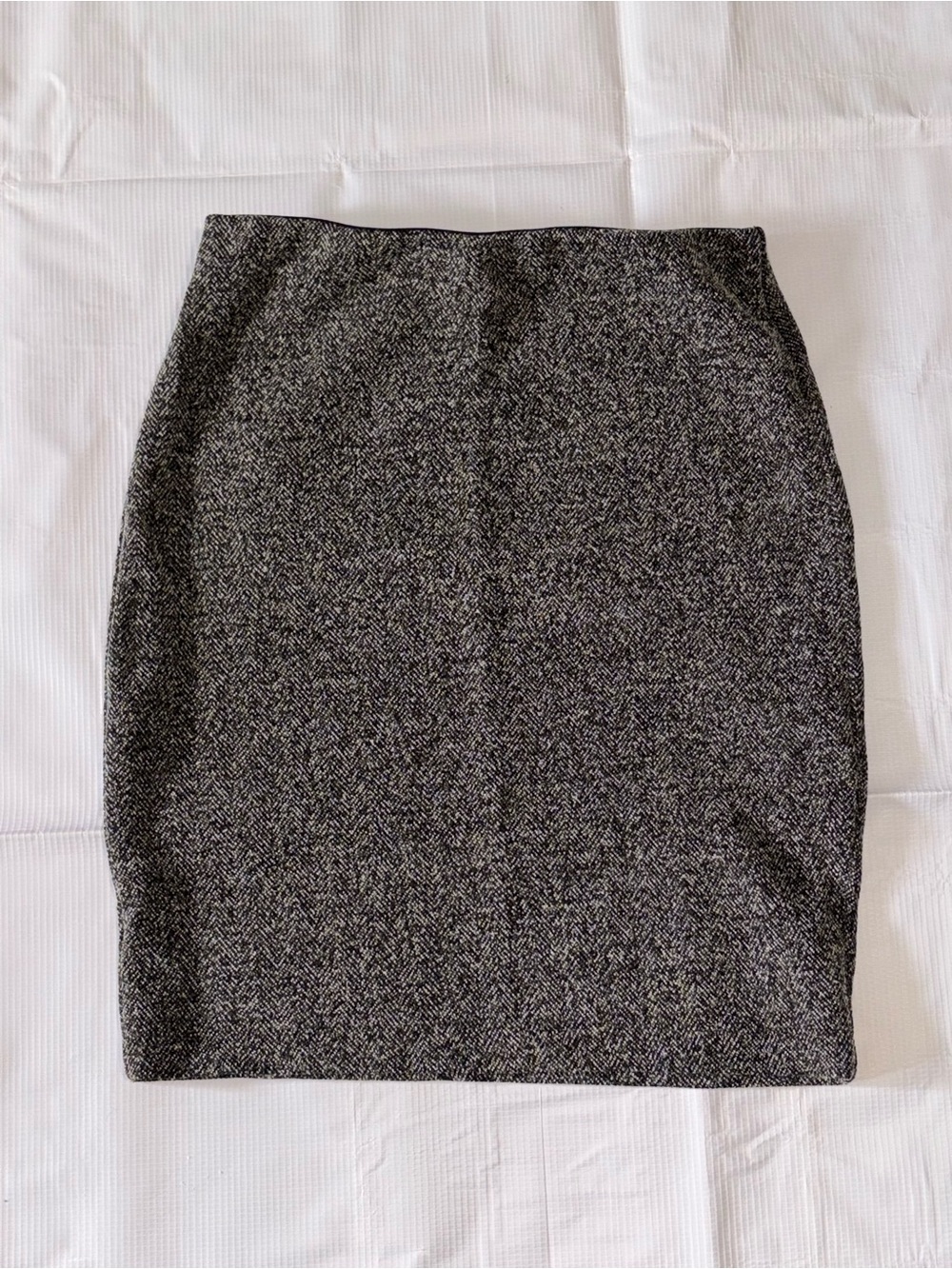 Studio M Black and White Tweed Pencil Skirt